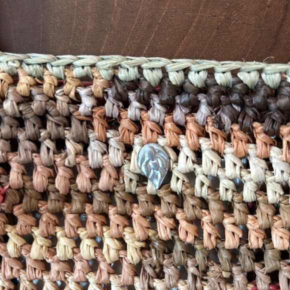 Helen Kaminski Multi-Color Woven Raffia Small Tote Too Handle Bag - Picture 3 of 6